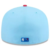 MLB Light Blue/Red Los Angeles Angels 2025 Fourth of July 59FIFTY Fitted Hat