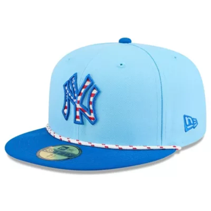 MLB Light Blue/Blue New York Yankees 2025 Fourth of July 59FIFTY Fitted Hat