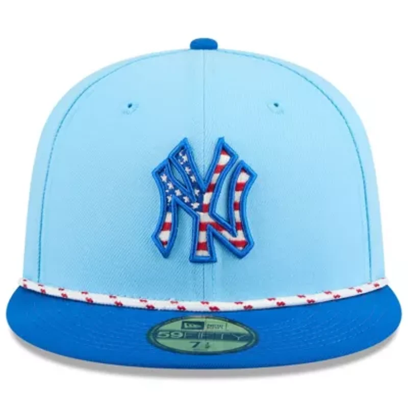 MLB Light Blue/Blue New York Yankees 2025 Fourth of July 59FIFTY Fitted Hat