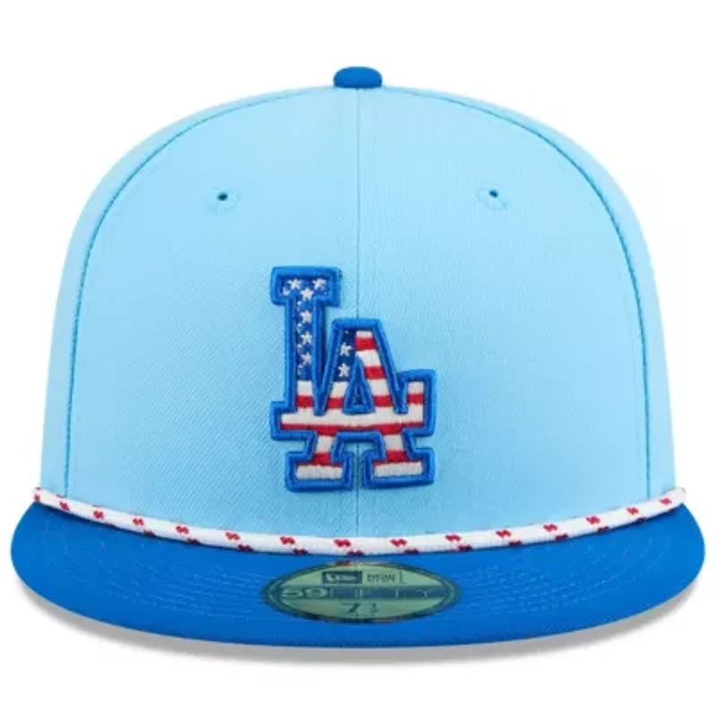 MLB Light Blue/Royal Los Angeles Dodgers 2025 Fourth of July 59FIFTY Fitted Hat