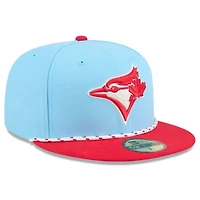 Toronto Blue Jays MLB Light Blue/Red 2025 Canada Day 59FIFTY Fitted Hat