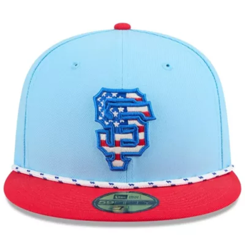 MLB Light Blue/Red San Francisco Giants 2025 Fourth of July 59FIFTY Fitted Hat