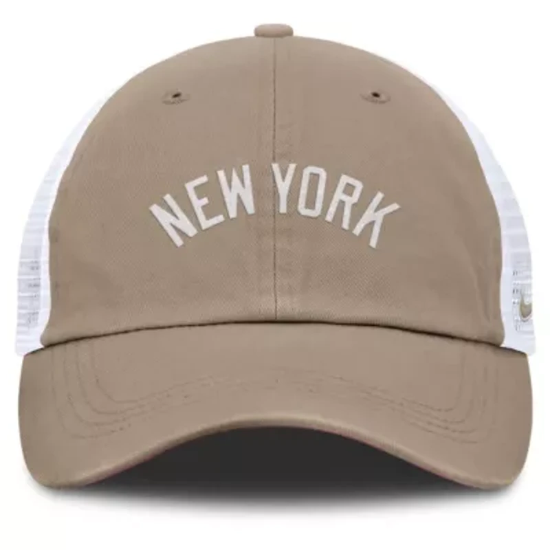 MLB Unisex Nike Khaki/White New York Yankees Mother's Day Club Trucker Adjustable Hat