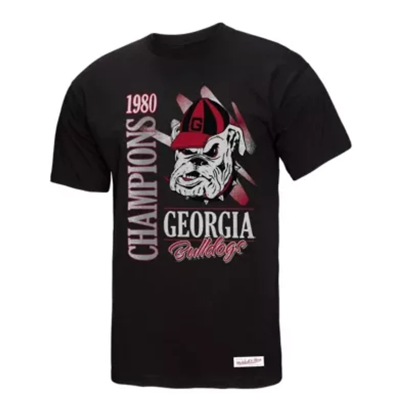 NCAA Georgia Bulldogs Retro Brush Mineral Wash T-Shirt