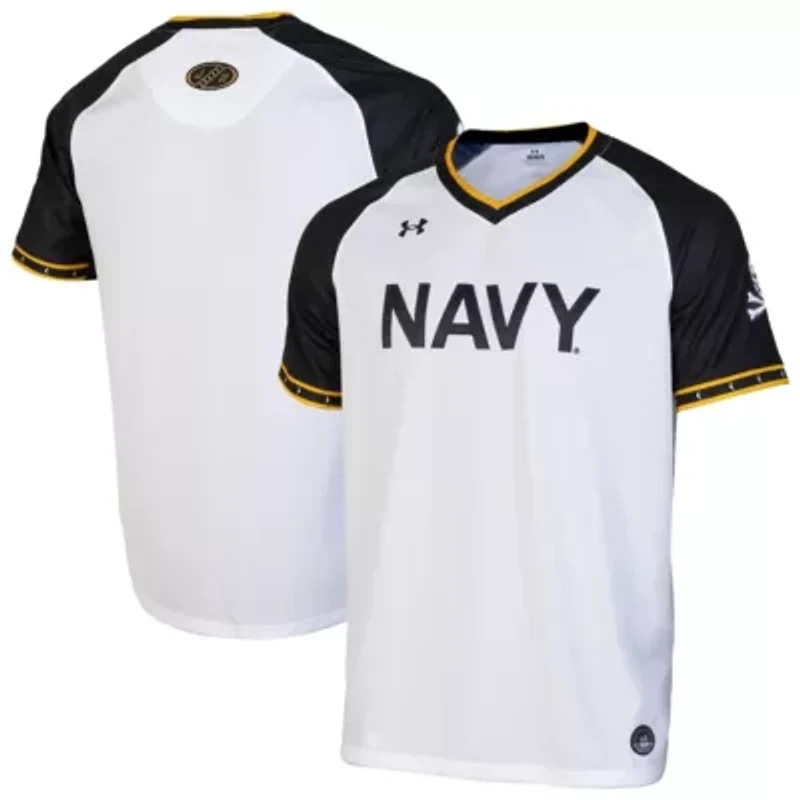 Navy Midshipmen NCAA Under Armour Replica Full-Button Baseball Jersey