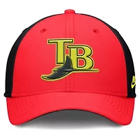 MLB Nike Crimson/Black Tampa Bay Rays Neon 90s Rise SwooshFlex Hat