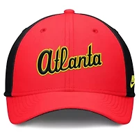 MLB Nike Crimson/Black Atlanta Braves Neon 90s Rise SwooshFlex Hat