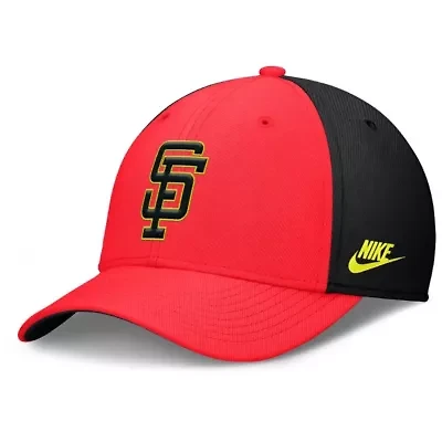 MLB Nike Crimson/Black San Francisco Giants Neon 90s Rise SwooshFlex Hat