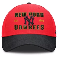 MLB Nike Crimson/Black New York Yankees Neon 90s Rise Adjustable Hat