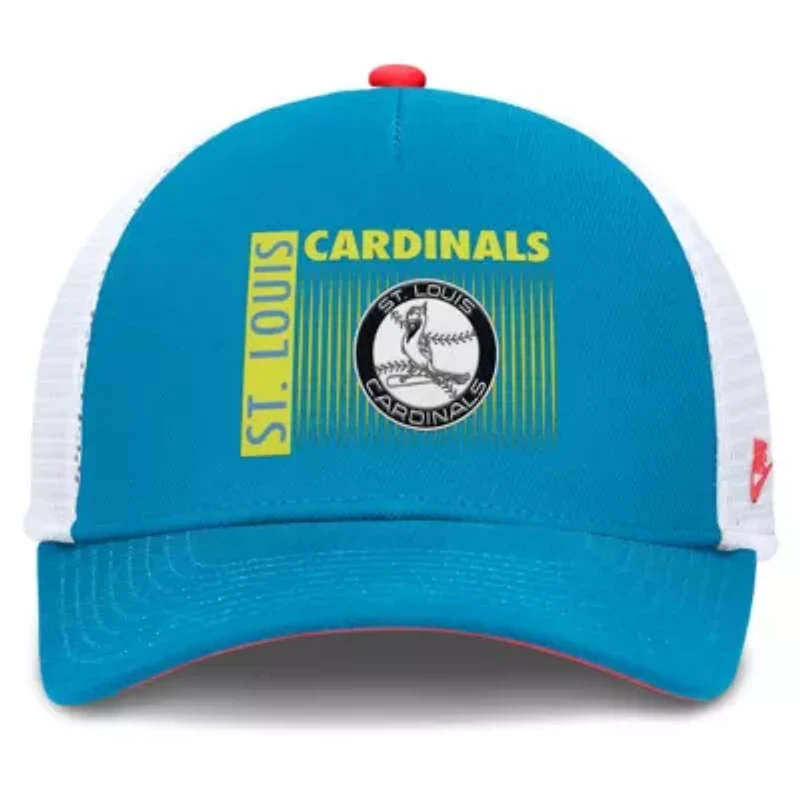 MLB Nike St. Louis Cardinals Neon 90s Rise Structured Performance Adjustable Trucker Hat