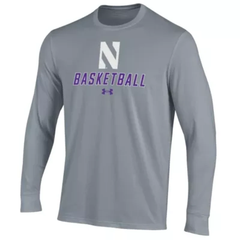 NCAA Under Armour Northwestern Wildcats Basketball Performance Long Sleeve T-Shirt