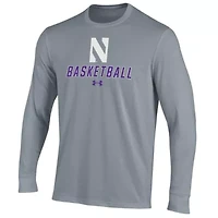 NCAA Under Armour Northwestern Wildcats Basketball Performance Long Sleeve T-Shirt