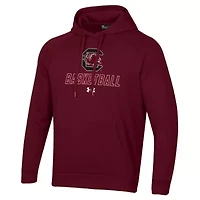 NCAA Under Armour South Carolina Gamecocks Basketball Rival Raglan Fleece Pullover Hoodie