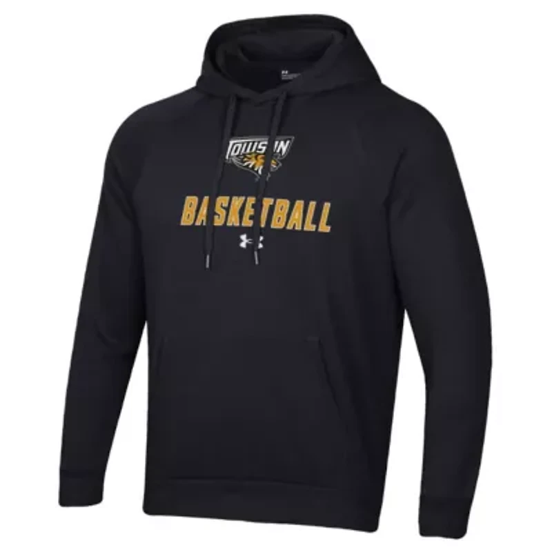 NCAA Under Armour Towson Tigers Basketball Rival Raglan Fleece Pullover Hoodie