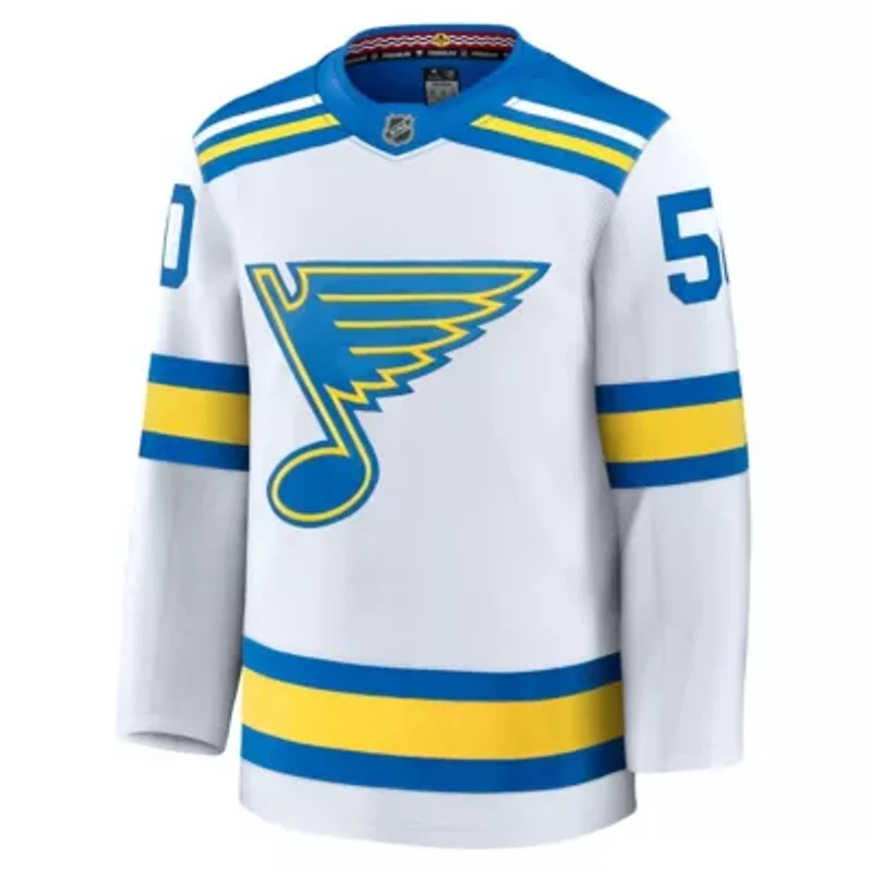 NHL Fanatics Jordan Binnington St. Louis Blues Away Premium Player Jersey