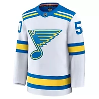 NHL Fanatics Jordan Binnington St. Louis Blues Away Premium Player Jersey
