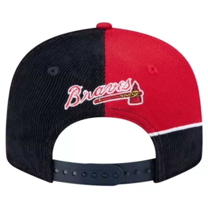 MLB Navy/Red Atlanta Braves Retro Split Corduroy Snapback Hat