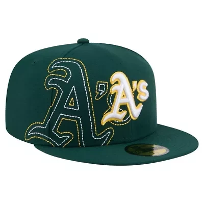 Oakland Athletics MLB Yarn Stitch 59FIFTY Fitted Hat