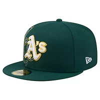 Oakland Athletics MLB Yarn Stitch 59FIFTY Fitted Hat