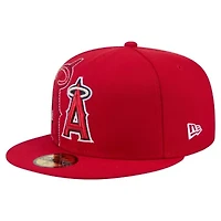 MLB Los Angeles Angels Yarn Stitch 59FIFTY Fitted Hat