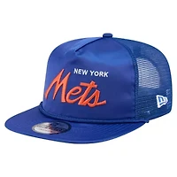 MLB New York Mets Retro Satin Script Golfer Adjustable Hat