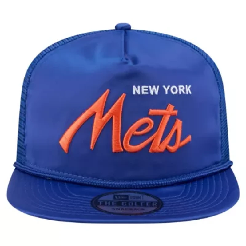 MLB New York Mets Retro Satin Script Golfer Adjustable Hat