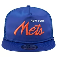 MLB New York Mets Retro Satin Script Golfer Adjustable Hat