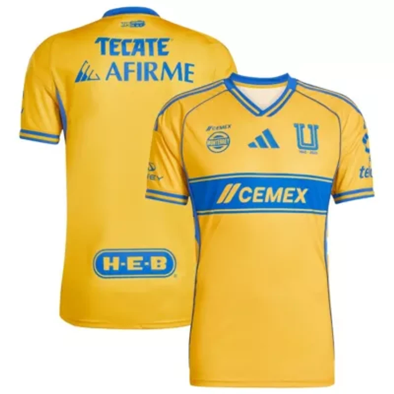 Liga MX Tigres UANL 2025/26 Home Replica Jersey