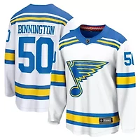 NHL Fanatics Jordan Binnington St. Louis Blues Away Breakaway Player Jersey