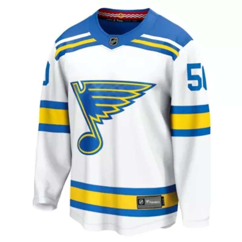 NHL Fanatics Jordan Binnington St. Louis Blues Away Breakaway Player Jersey