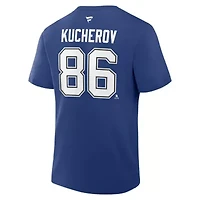 NHL Fanatics Nikita Kucherov Tampa Bay Lightning Authentic Stack Name & Number T-Shirt