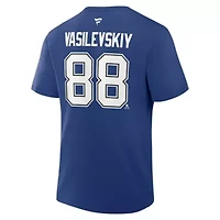 NHL Fanatics Andrei Vasilevskiy Tampa Bay Lightning Authentic Stack Name & Number T-Shirt