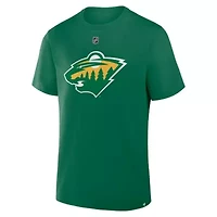 NHL Fanatics Matthew Boldy Kelly Minnesota Wild Authentic Stack Name & Number T-Shirt