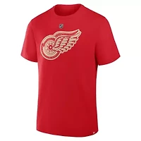 NHL Fanatics Alex DeBrincat Detroit Wings Authentic Stack Name & Number T-Shirt