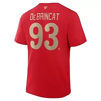 NHL Fanatics Alex DeBrincat Detroit Wings Authentic Stack Name & Number T-Shirt