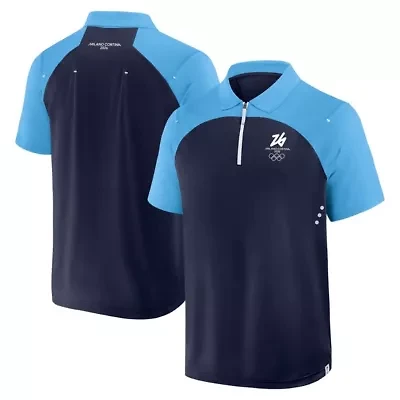 IOC Fanatics Milano Cortina 2026 Winter Olympics Tech Raglan Quarter-Zip Polo