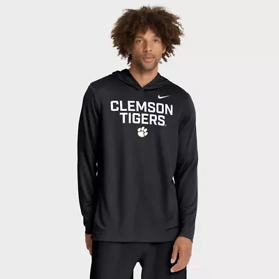 NCAA Nike Clemson Tigers 2025 Sideline Dri-FIT Long Sleeve Hoodie T-Shirt