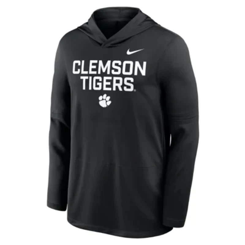 NCAA Nike Clemson Tigers 2025 Sideline Dri-FIT Long Sleeve Hoodie T-Shirt