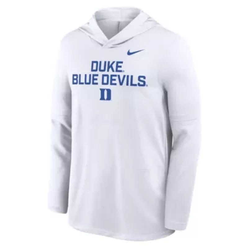Duke Blue Devils NCAA Nike 2025 Sideline Dri-FIT Long Sleeve Hoodie T-Shirt