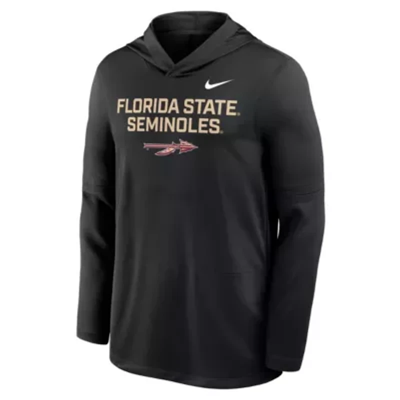 NCAA Nike Florida State Seminoles 2025 Sideline Dri-FIT Long Sleeve Hoodie T-Shirt