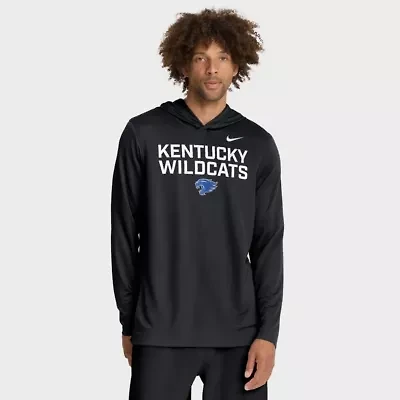 NCAA Nike Kentucky Wildcats 2025 Sideline Dri-FIT Long Sleeve Hoodie T-Shirt