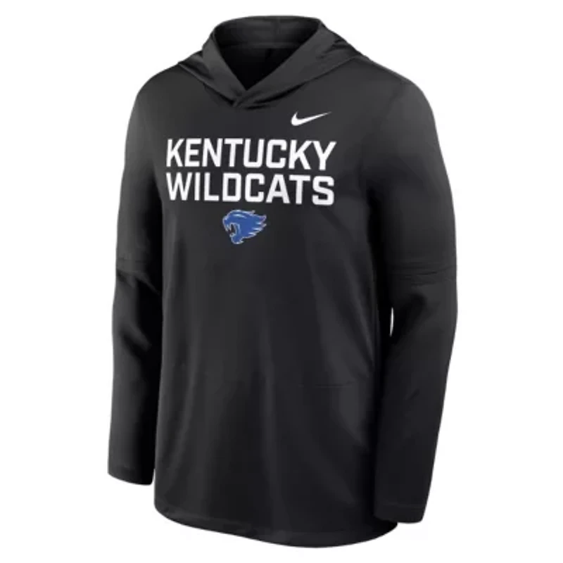 NCAA Nike Kentucky Wildcats 2025 Sideline Dri-FIT Long Sleeve Hoodie T-Shirt