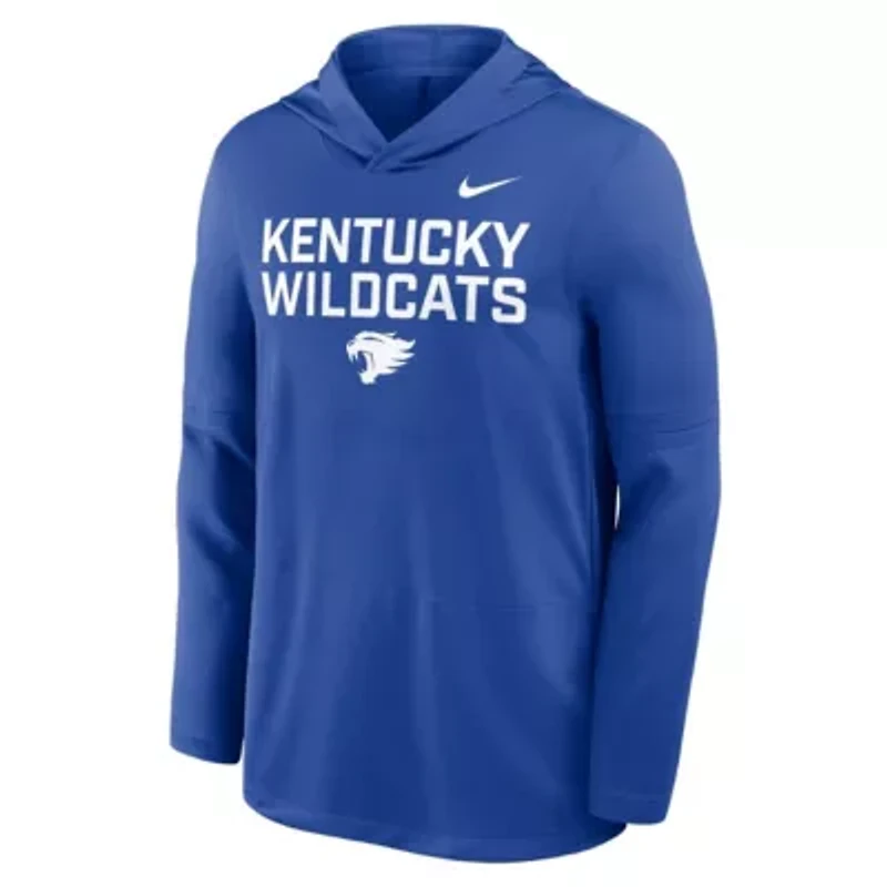 NCAA Nike Kentucky Wildcats 2025 Sideline Dri-FIT Long Sleeve Hoodie T-Shirt