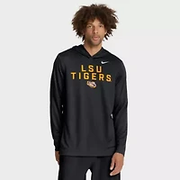 NCAA Nike LSU Tigers 2025 Sideline Dri-FIT Long Sleeve Hoodie T-Shirt