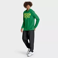 NCAA Nike Oregon Ducks 2025 Sideline Dri-FIT Long Sleeve Hoodie T-Shirt