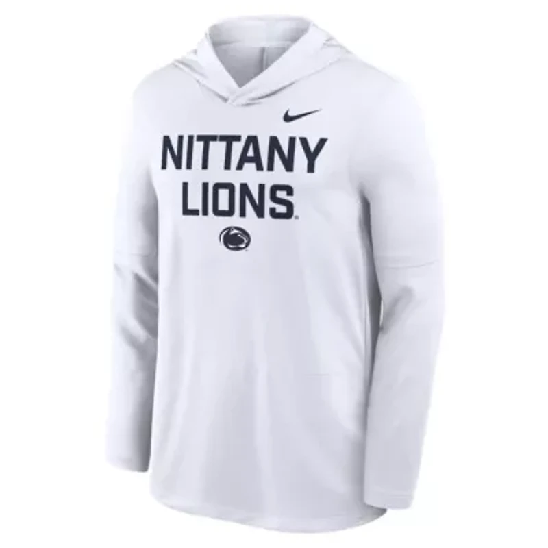 NCAA Nike Penn State Nittany Lions 2025 Sideline Dri-FIT Long Sleeve Hoodie T-Shirt