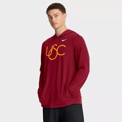 NCAA Nike USC Trojans 2025 Sideline Dri-FIT Long Sleeve Hoodie T-Shirt