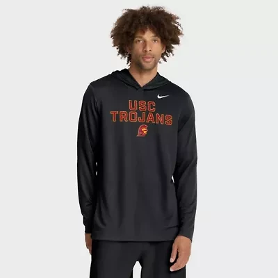 NCAA Nike USC Trojans 2025 Sideline Dri-FIT Long Sleeve Hoodie T-Shirt