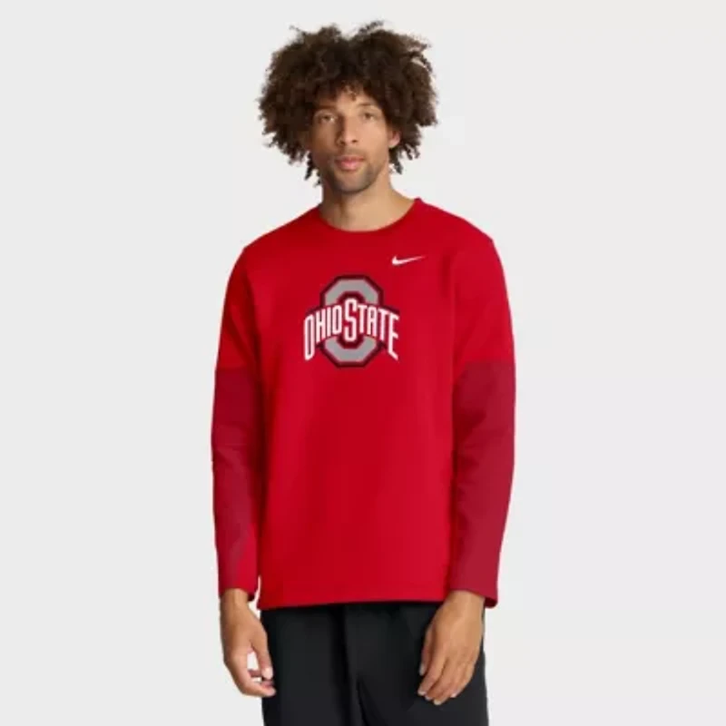 NCAA Nike Ohio State Buckeyes 2025 Sideline Coach Therma-FIT Long Sleeve T-Shirt