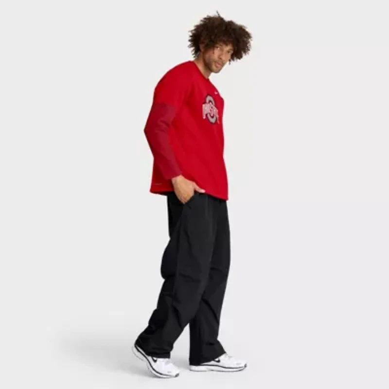 NCAA Nike Ohio State Buckeyes 2025 Sideline Coach Therma-FIT Long Sleeve T-Shirt